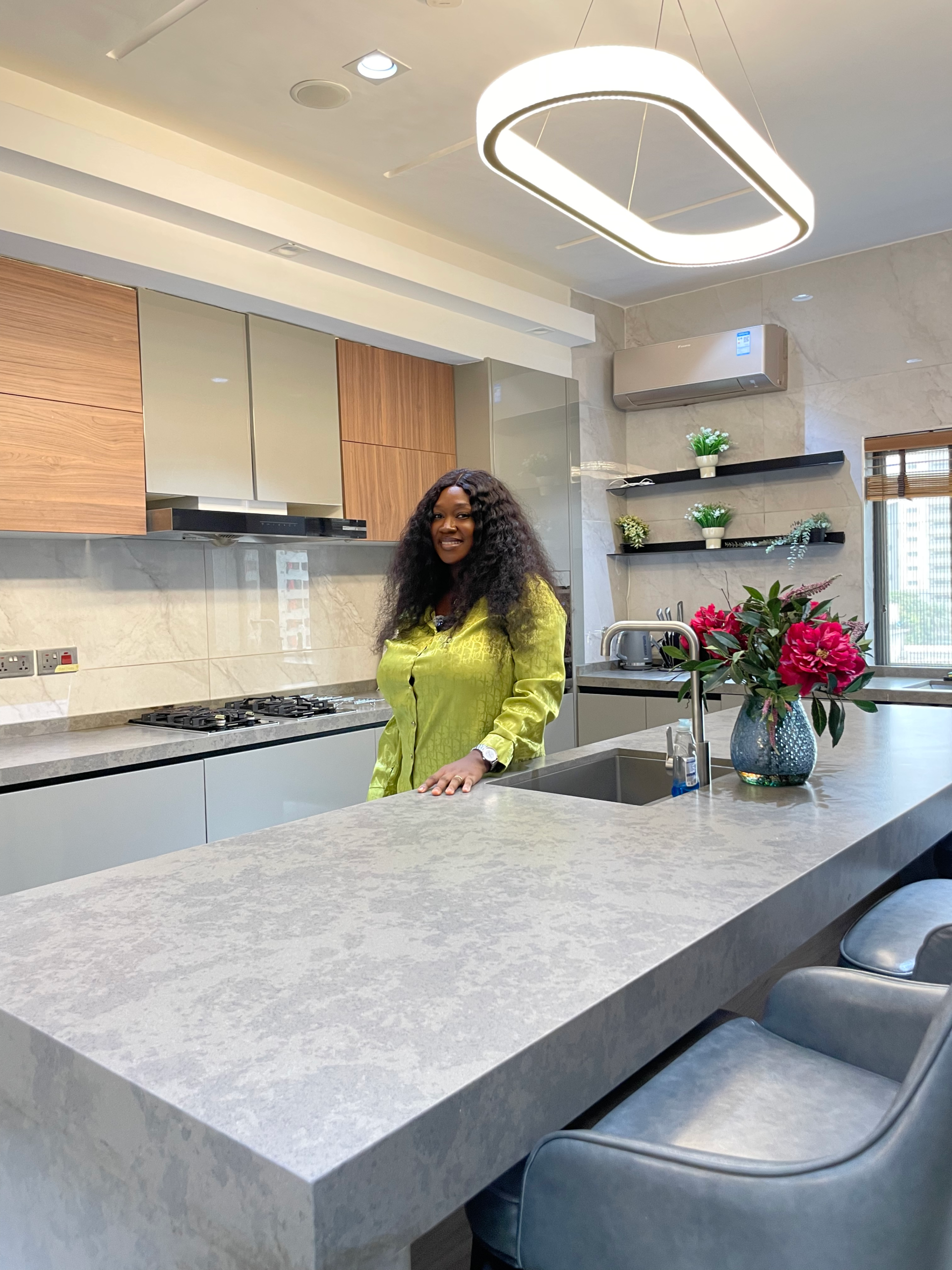 Fully equipped serviced apartment kitchen in Lagos